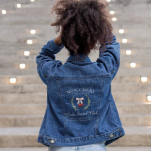 Veste En Jean Cerise sur le dessus   Demoiselle d'honneur