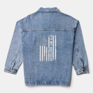 Veste En Jean C'est mon anniversaire Drapeau américain Vintage D