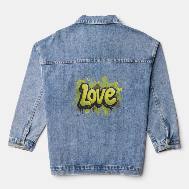 Veste En Jean Champ d'amour sans fin (Verso)
