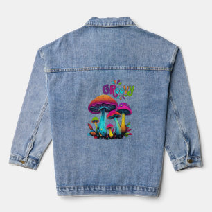 Veste En Jean Champignons psychédéliques colorés
