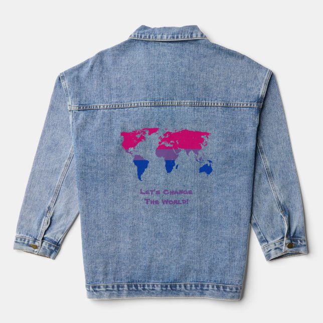 Veste En Jean Changeons le monde (Verso)