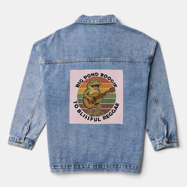 Veste En Jean chant drôle de grenouille (Verso)
