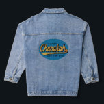 Veste En Jean Chanukah Retro<br><div class="desc">Denim Jean Jacket "Hanoukka Retro" Personnalisez en remplaçant le texte modifiable par le vôtre. Choisissez votre style de police, votre taille et votre couleur préférés. Les éléments de conception peuvent être transférés à d'autres produits Zazzle. Style : Femme Denim Jacket (Jean Jacket) Cette veste de denim femme personnalisée est votre...</div>