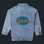 Veste En Jean Chanukah Retro<br><div class="desc">Denim Jean Jacket "Hanoukka Retro" Personnalisez en remplaçant le texte modifiable par le vôtre. Choisissez votre style de police, votre taille et votre couleur préférés. Les éléments de conception peuvent être transférés à d'autres produits Zazzle. Style : Femme Denim Jacket (Jean Jacket) Cette veste de denim femme personnalisée est votre...</div>
