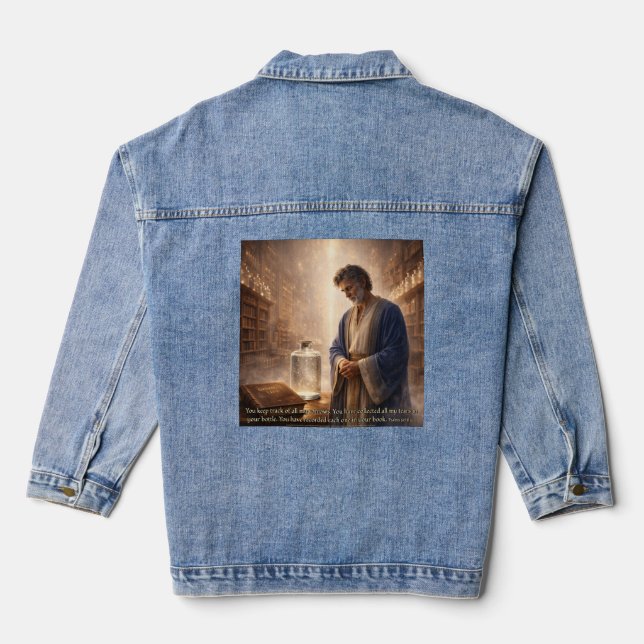 Veste En Jean Chaque larme est mémorisée (Verso)
