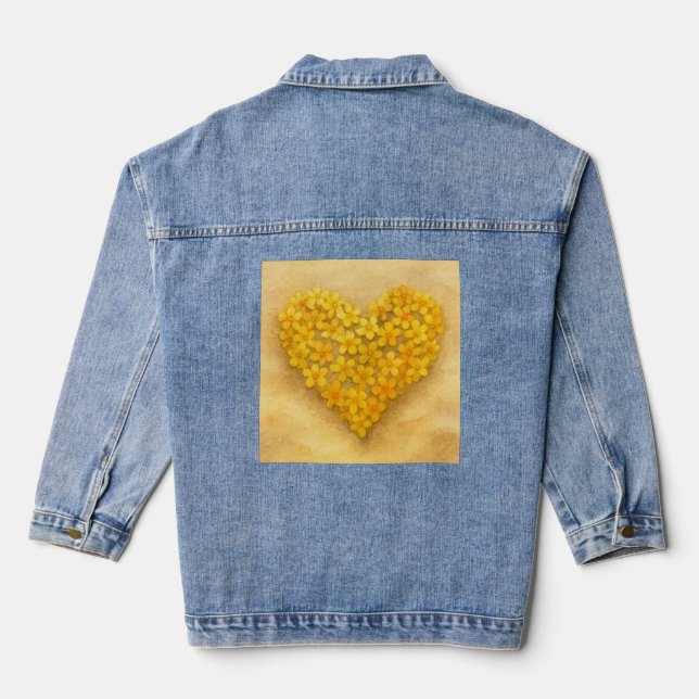 Veste En Jean Chaqueta mujer corazón en la arena  (Verso)