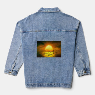 Veste En Jean Chasse Aux Couchers De Soleil, Attrape Des Rêves