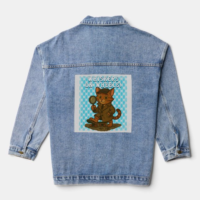 Veste En Jean chat drôle (Verso)