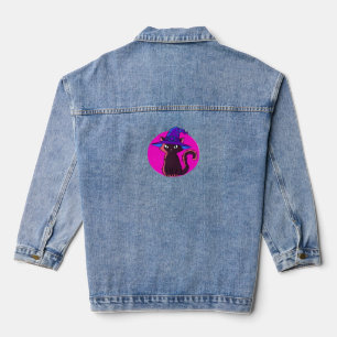 Veste En Jean Chat Halloween Cute T-Shirt surdimensionné