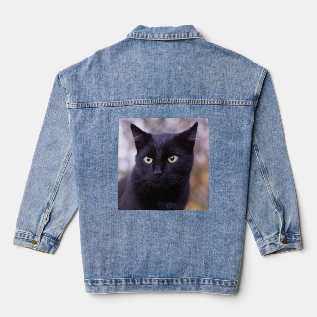 Veste En Jean chat noir (Verso)