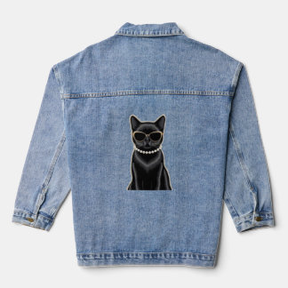 Veste En Jean Chat noir