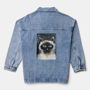 Veste En Jean chat siamois