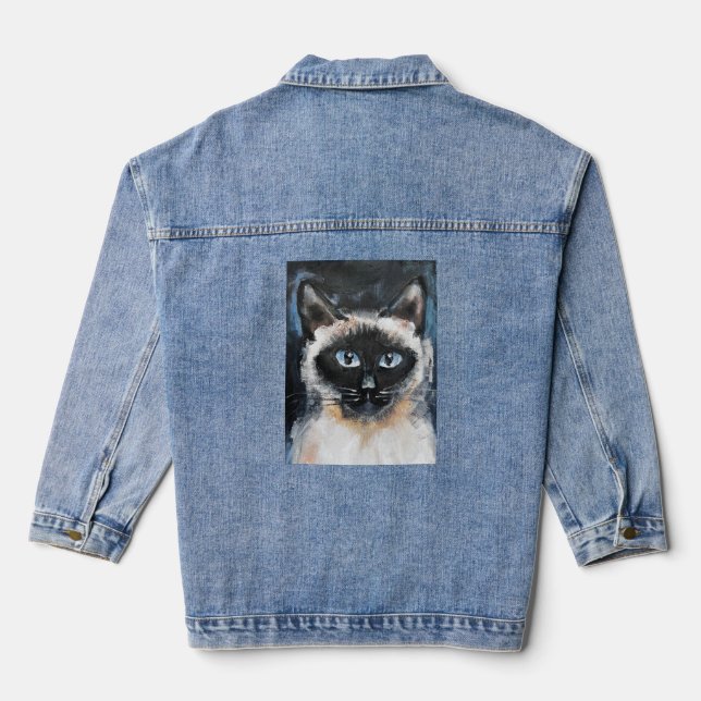 Veste En Jean chat siamois (Verso)