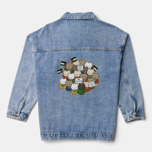 Veste En Jean Chats pour la Palestine – Kawaii Cats pour la Just