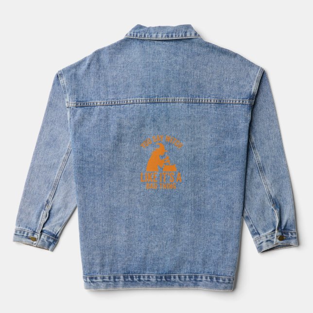 Veste En Jean Chaudron De Sorcière Drôle Halloween (Verso)