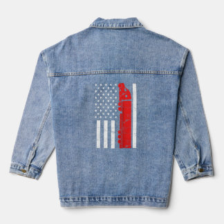Veste En Jean Chauffeur de camion Usa Drapeau Chauffeur de camio
