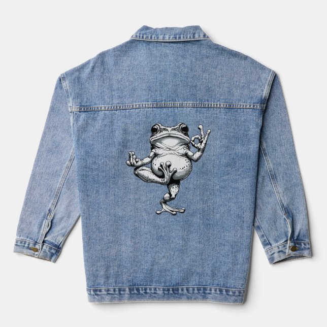 Veste En Jean Chef-d'œuvre de Grenouille Zen (Verso)