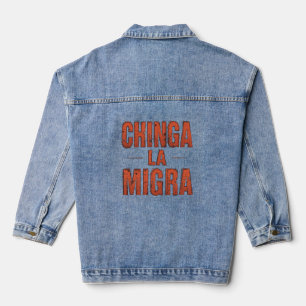 Veste En Jean Chemise Chinga La Migra - Manifestation et activis