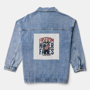 Veste En Jean Chemise de chien vintage de liberté de Chihuahua p