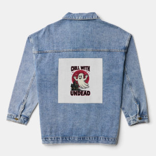 Veste En Jean Chemise de fantôme d'Halloween Design Zombie Haunt