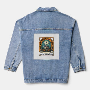 Veste En Jean Chemise de fête d'Halloween Repas effrayant Maison