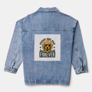 Veste En Jean Chemise de papa de chien Design rétro Golden Retri