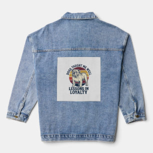 Veste En Jean Chemise de sagesse canine Graphique de leçon de bo