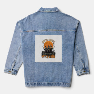Veste En Jean Chemise de sorcière Halloween gravée vintage Coven