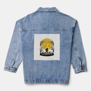 Veste En Jean Chemise Halloween Bigfoot Pleine Lune Promenade Ch
