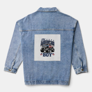 Veste En Jean Chemise Patriotique Vintage de Monster Truck pour