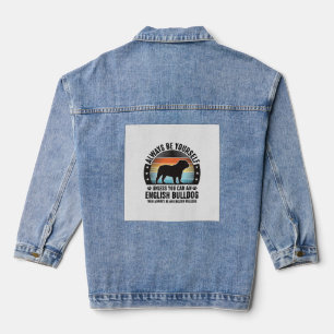 Veste En Jean Chemise pour amateur de Bulldog anglais vintage co