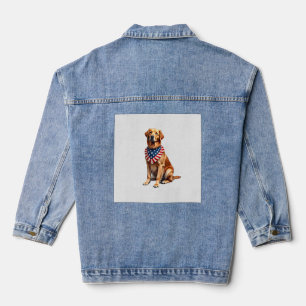 Veste En Jean Chemise Rétro Classique de Golden Retriever Patrio