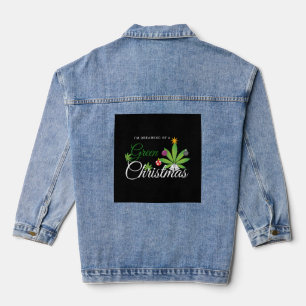 Veste En Jean Chemise verte de Noël