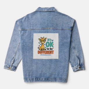 Veste En Jean Chemise vintage girafe différente de sensibilisati