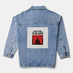 Veste En Jean Chemise Vintage Halloween Haunted House Quelle épo