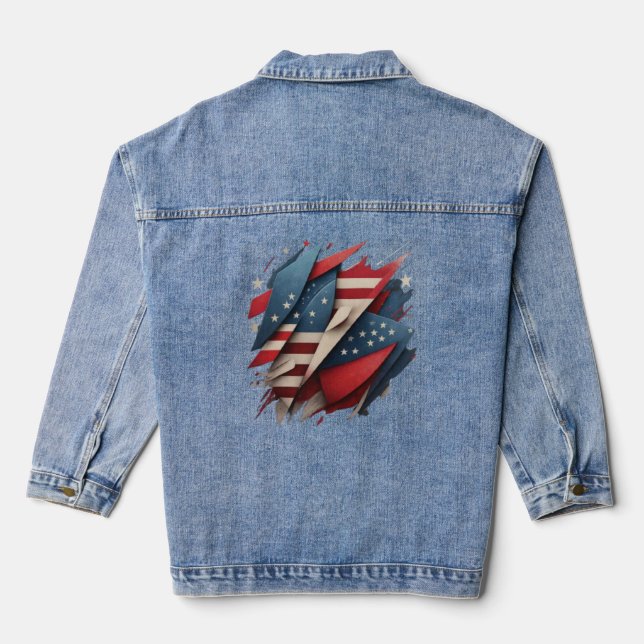 Veste En Jean Chemises américaines (Verso)