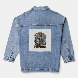 Veste En Jean Chemises de Halloween ensorcelées de singes ailés_
