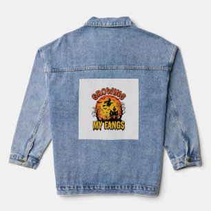 Veste En Jean Chemises de vampire Halloween vintage Croissance d