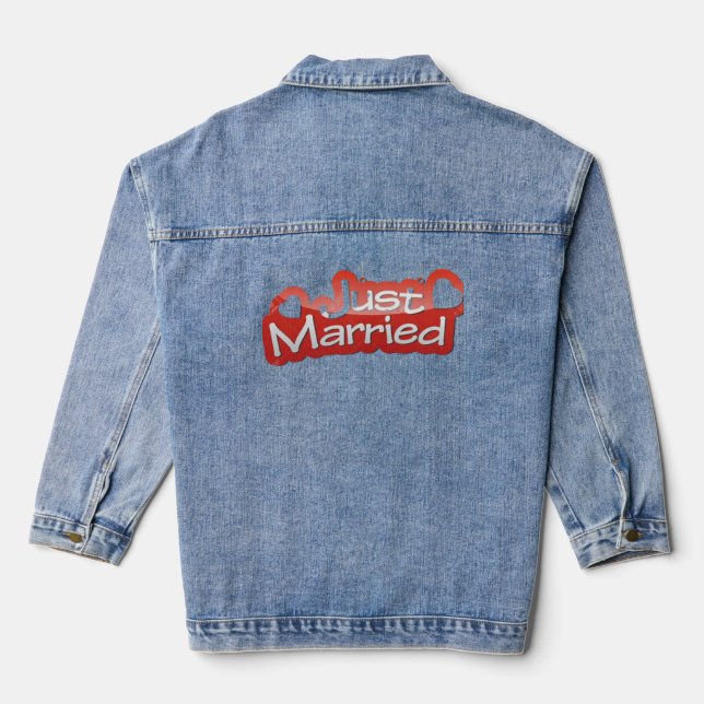 Veste En Jean Chemises mariées - mariages de mariage (Verso)