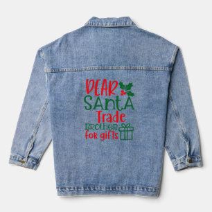 Veste En Jean Cher Père Noël, frère commercial pour un cadeau