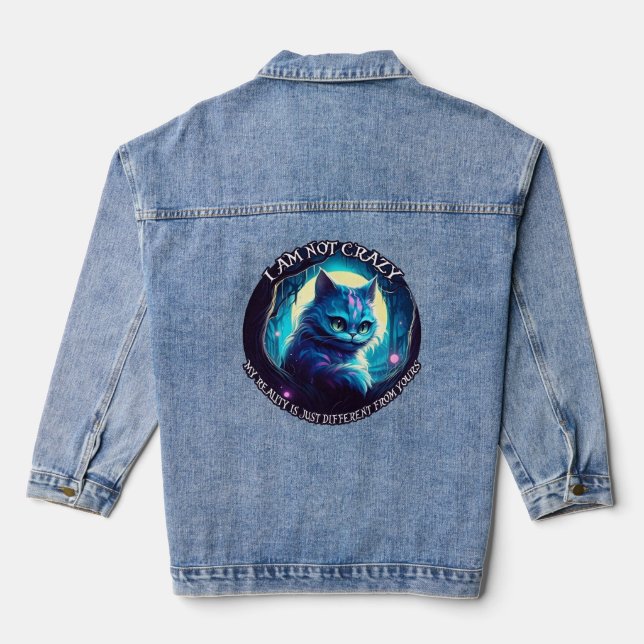 Veste En Jean Cheshire Chat Je ne suis pas fou (Verso)