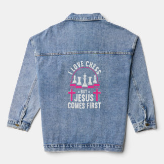 Veste En Jean Chess Stuff Chess Club Chess Merch Christian Jesus