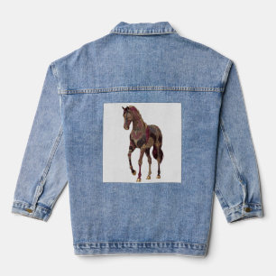 Veste En Jean Cheval arabe royal orné