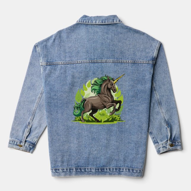 Veste En Jean Cheval licorne (Verso)