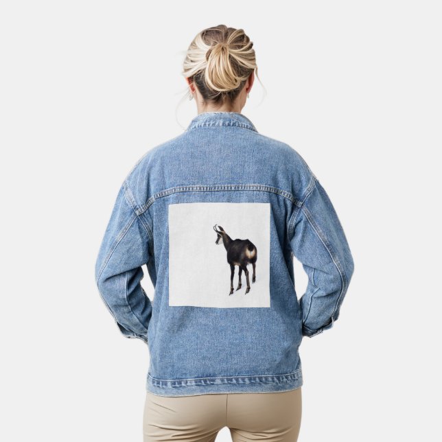 Veste En Jean Chèvre montagneuse minimaliste chamois alpin sur n (Modèle)