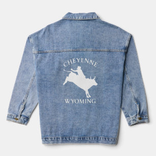 Veste En Jean Cheyenne Wyoming Rodeo Bull Riding