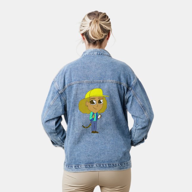 Veste En Jean chibi fille avec queue de tigre (Modèle)