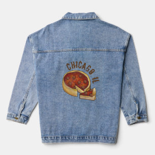 Veste En Jean Chicago IL Illinois Plat profond Pepperoni Pizza