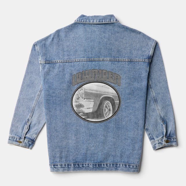 Veste En Jean Chicano Style Lowrider Chicano Cholo Mens Vintage (Verso)