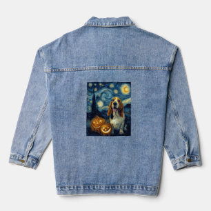 Veste En Jean Chien Basset Hound Mignon Citrouille Halloween Jac